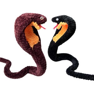 Schema all'uncinetto per serpente 20 pollici / Schema Cobra PDF (termini in inglese) / Schema amigurumi / Schema all'uncinetto per cobra