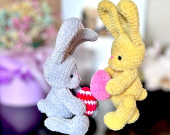 Easter BUNNY with egg / Crochet bunny PATTERN PDF (English terms) / Amigurumi Easter bunny / Easter Rabbit crochet pattern