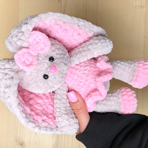 BUNNY with colored ears / Crochet bunny PATTERN PDF English / Amigurumi bunny crochet pattern / Rabbit crochet pattern immagine 5