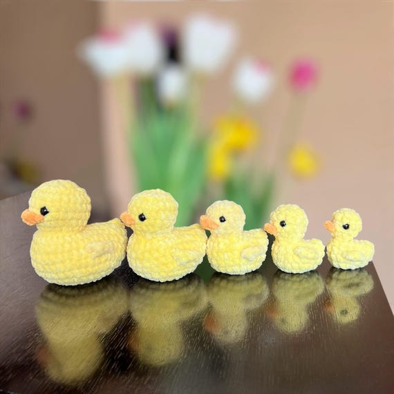 5-in-1 Crochet pattern duck 5 Sizes - 5 patterns / Amigurumi duckling PATTERN Pdf (English terms) / NO-SEW Amigurumi toy / Easter Plushies