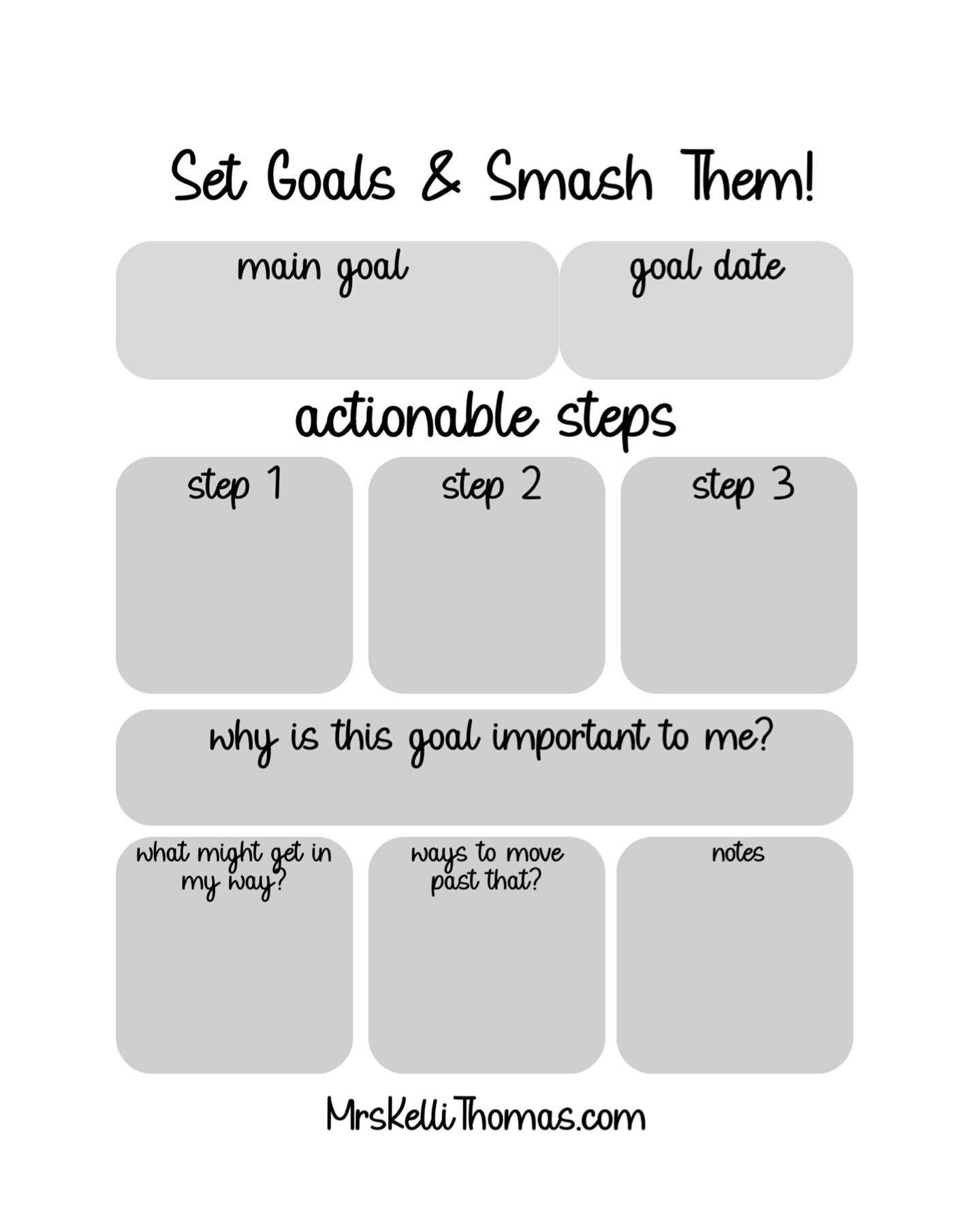 Set Goals & Reach Them, Digital, Printable, Edit to Fit Your Needs, Mac ...