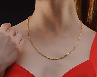 with Secure Lobster Lock Clasp Jewel Tie 10k Yellow Gold 1.65mm Diamond-Cut Cable Chain Necklace with Secure Lobster Lock Clasp Jewel Tie 10k Yellow Gold 1.65mm Diamond-Cut Cable Chain Necklace