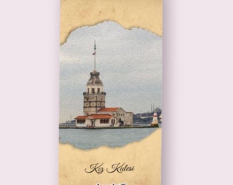 Maiden Tower, Istanbul, Tablet Chocolate, Noel Gift,10 x 100 g. (Set of 10 pieces)