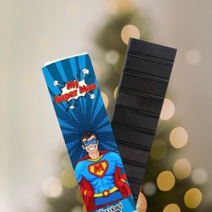 New Year My Super Man Chocolate, Noel Gift, 8 x 100 g.