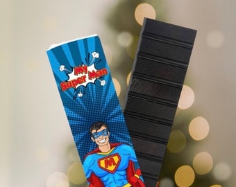 New Year My Super Man Chocolate, Noel Gift, 8 x 100 g.