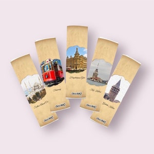New Year Istanbul and Bosphorus Series Chocolate, Noel Gift, 300 gr. 5 pieces