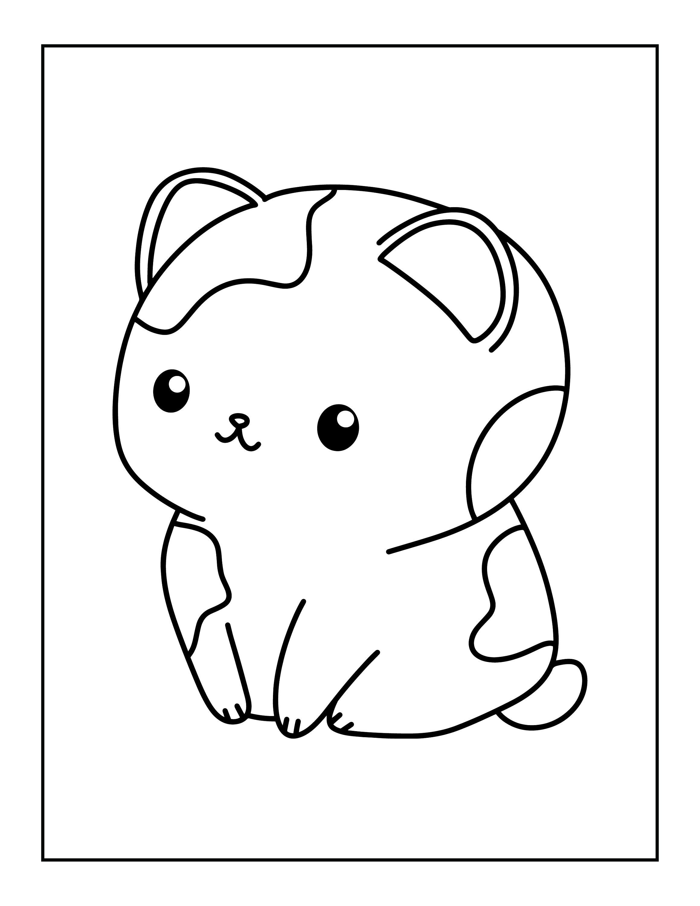 20 Cute Baby Animals Coloring Pages for Kids, Easy Animals Coloring