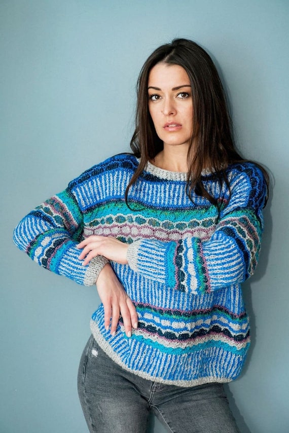 Western pattern pullover hotsell