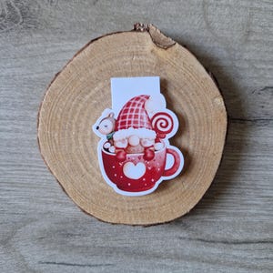 Magnetisches Weihnachtszwergbecher-Lesezeichen, Lesezubehör, originelles Lesezeichen, originelles Geschenk, Geschenkidee