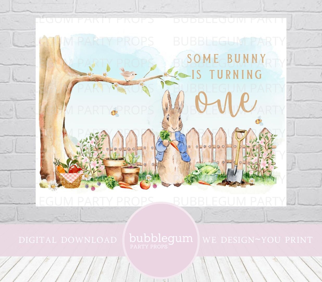 Peter Rabbit Backdrops Baby Shower Birthday Party Photo Background Banner  Decor