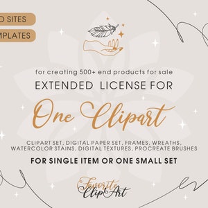 Extended License One Clipart - for one Clipart or Clipart Set - FavoriteClipArt