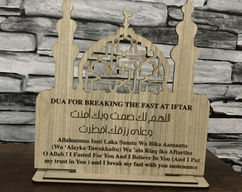 Crescent moon table top decor products. Gift laser cutting file for Muslims. Svg, Cdr, Dxf, Ai and Pdf files format. islamic pattern.