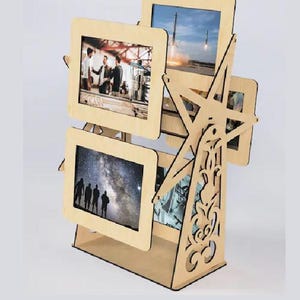 File  Porte-photos  pdf AI DXF / Vecteurs de découpe laser / Décoration de bureau / Fichiers CNC