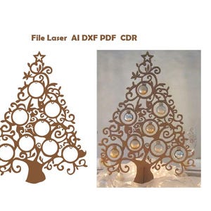 Sapin de Noël pour / fichiers découpés  DXF PDF AI