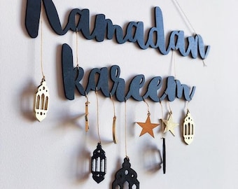 Laser cutting Ramadan Decorations Wooden ornaments, FORMA DXF and AI vector ramadan laser cut