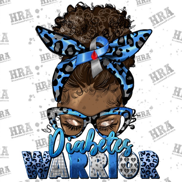 Diabetes Warrior Afro Messy Bun Png Sublimation Design, Black Woman Png, Diabetes Warrior Png, Afro Diabetes Warrior Png, Digital Download