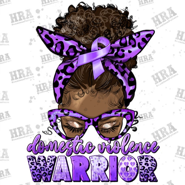 Domestic Violence Warrior Afro Messy Bun Png Sublimation Design, Black Woman Png, Domestic Violence Awareness Png,Afro Png, Digital Download