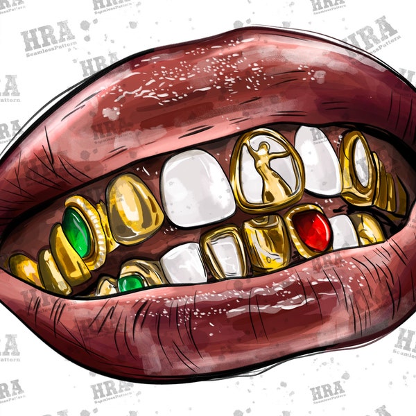 Teeth With Gold Grillz Png Sublimation Design,Gold Teeth Png,Mean Mug Mouth Png,Golden Grillz Png,Teeth With Gold Grill Png,Digital Download