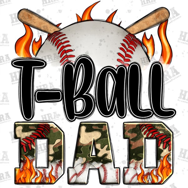 T-Ball Ball Camo T-Ball Dad Png Sublimation Design,Father's Day Png,Camouflage T-Ball Dad Png, T-Ball Png, Sports Dad Png Downloads