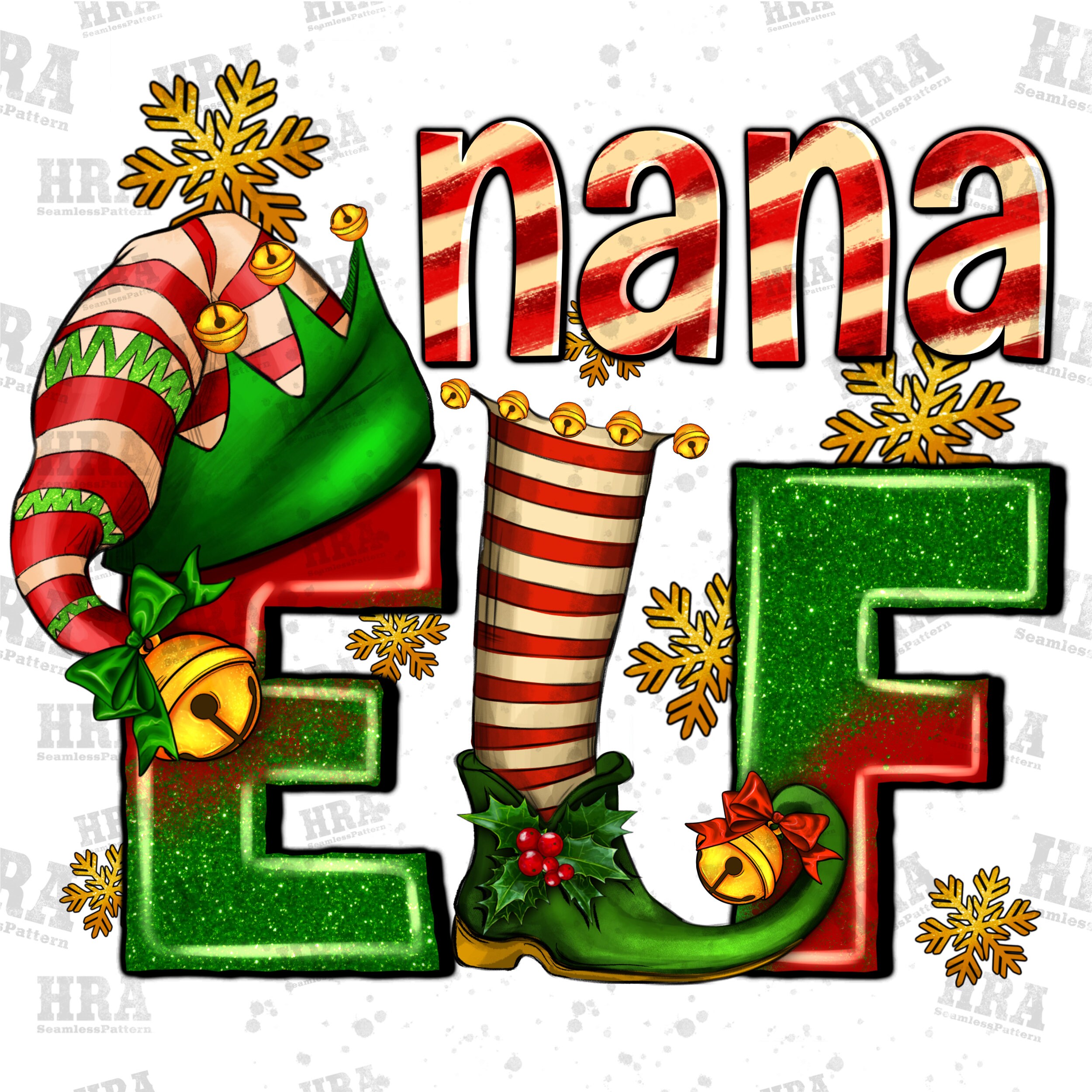 Buy Nana Elf Png Sublimation Design Download Merry Christmas Png