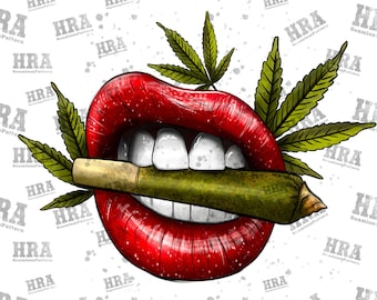 Lips Marijuana Weed Png Sublimation Design, Hand Drawn Lips Png, Marijuana Weed Lips Png, Lips Clipart, Red Lips Png, Digital Download