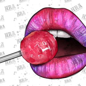 Lips With Lollipop Png Sublimation Design, Hand Drawn Lips Png, Pink Lips Png, Lips With Lollipop Png, Hand Drawn Lollipop Png Download