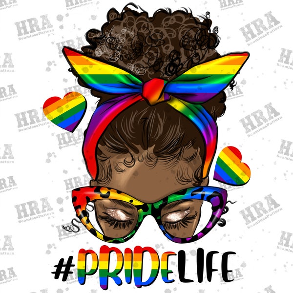 Afro Messy Bun Pride Life Png Sublimation Design, Pride Life Png, Lgbtq Png, Black Woman Pride Life Png, Afro Woman Png, Digital Download