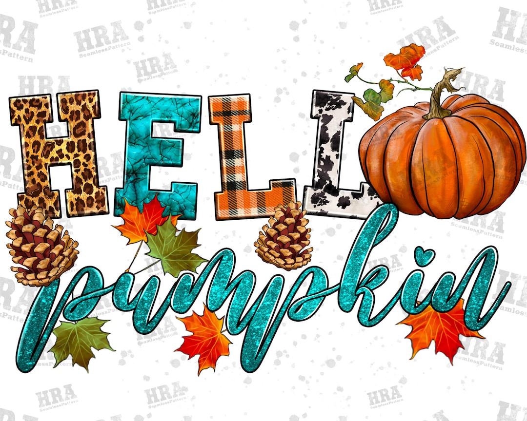 Western Hello Pumpkin Png Sublimation Design, Pumpkin Clipart, Hello ...