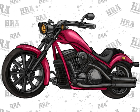 Pink 2024 chopper motorcycle