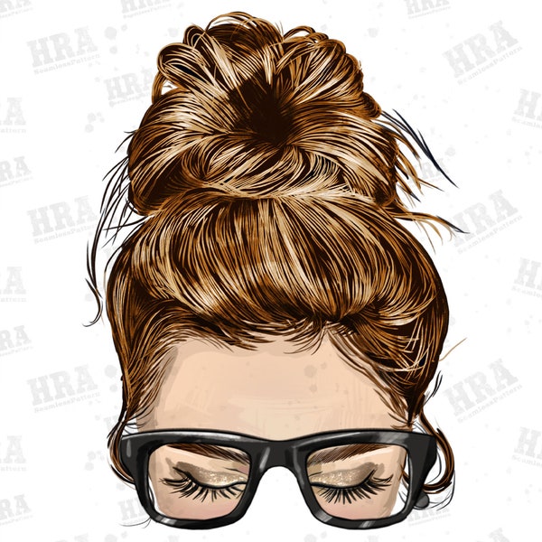 Messy bun light brown hair png sublimation design download, messy bun png, lightbrown hair png, sublimate designs download