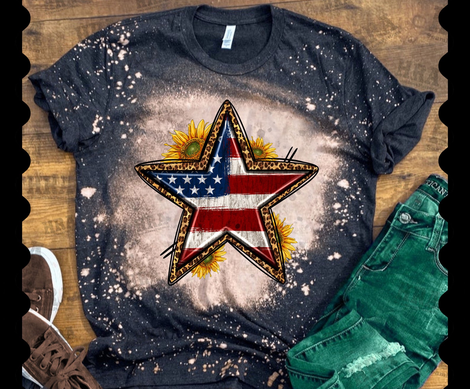 Western 4th of July Star Png Sublimation Design Sunflowers - Etsy