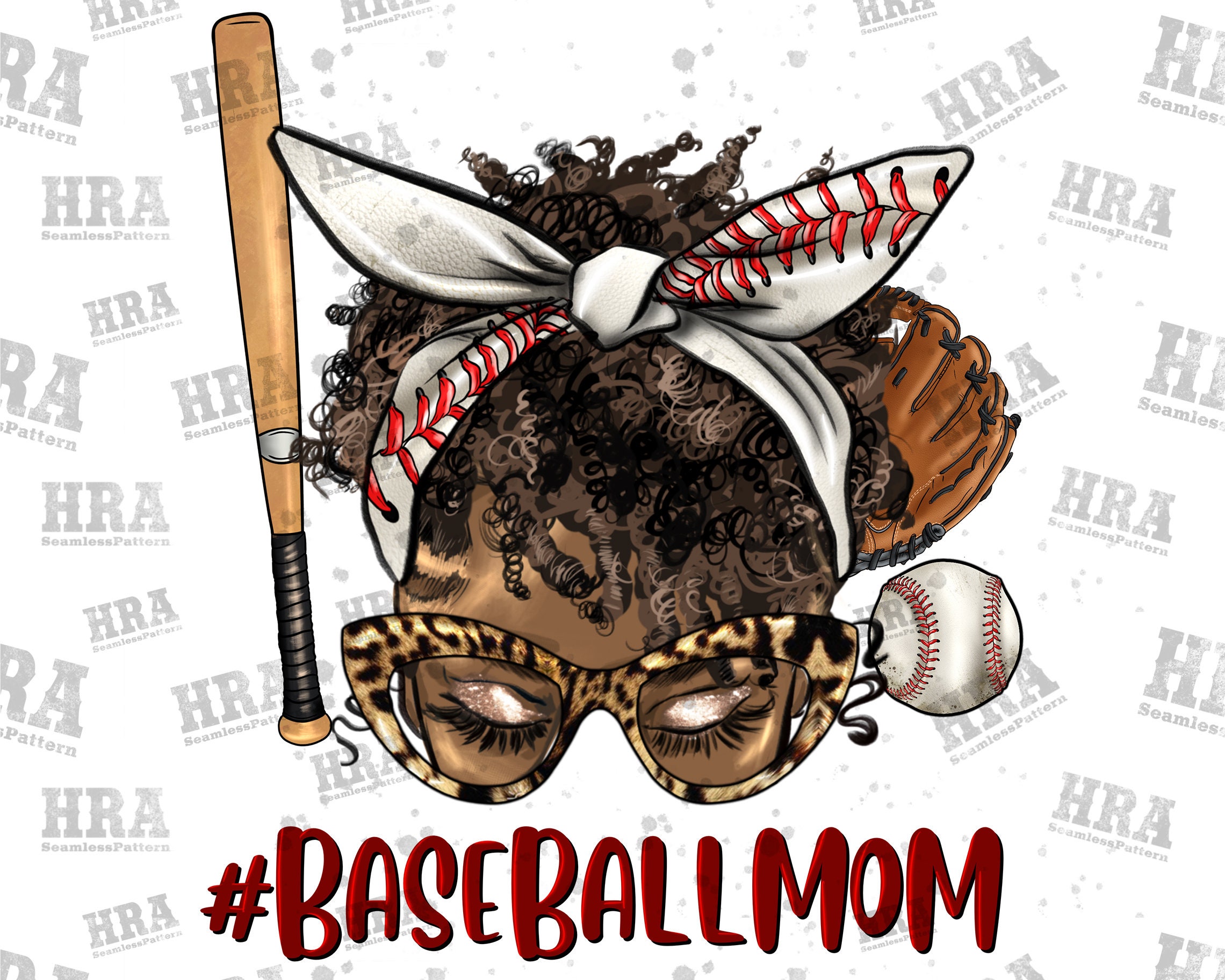 Image of Messy bun softball short hair