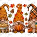 Fall Gnomes Png Sublimation Design, Fall Png, Autumn Png, Pumpkin Png, Thanksgiving Gnome Png,Autumn Leaves Png, Fall Color Png Downloads 