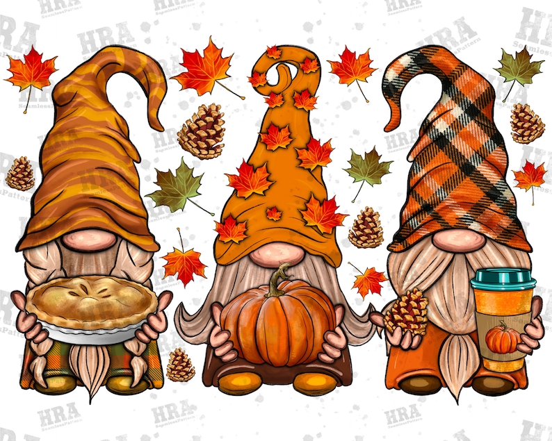 Fall Gnomes Png Sublimation Design, Fall Png, Autumn Png, Pumpkin Png, Thanksgiving Gnome Png,Autumn Leaves Png, Fall Color Png Downloads 