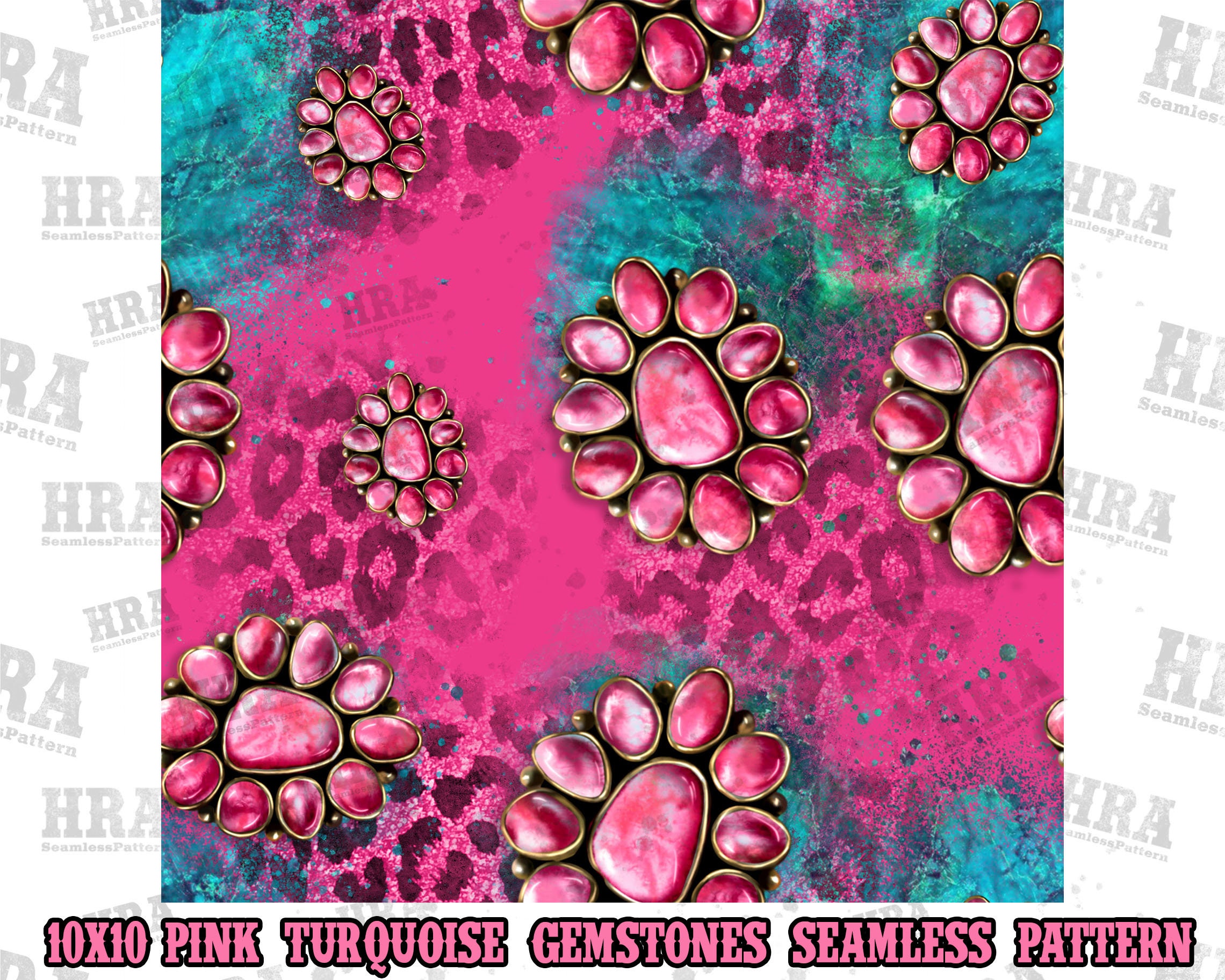 Pompeji Lull myndighed Turquoise Pink Art - Etsy