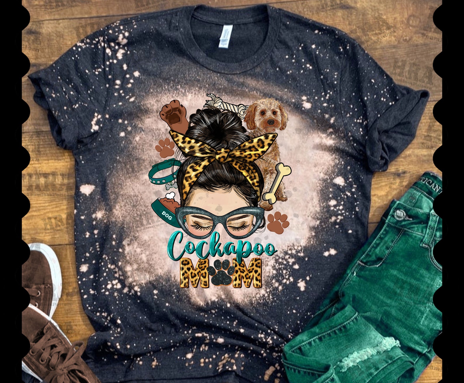 Messy Bun Cockapoo Mom Png Sublimation Design Download, Cockapoo Mom ...