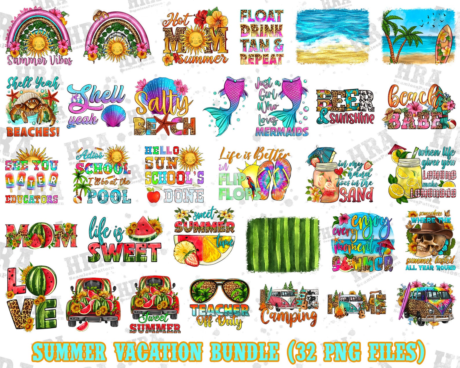 Summer Vacation Png Sublimation Design Bundle Summer Digital - Etsy