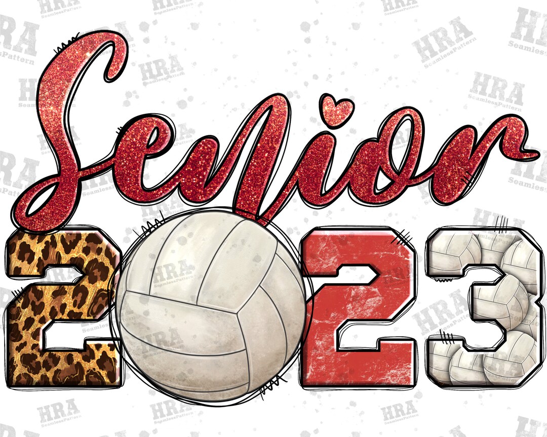 Western Senior 2023 Volleyball Png Leopard Senior 2023 - Etsy