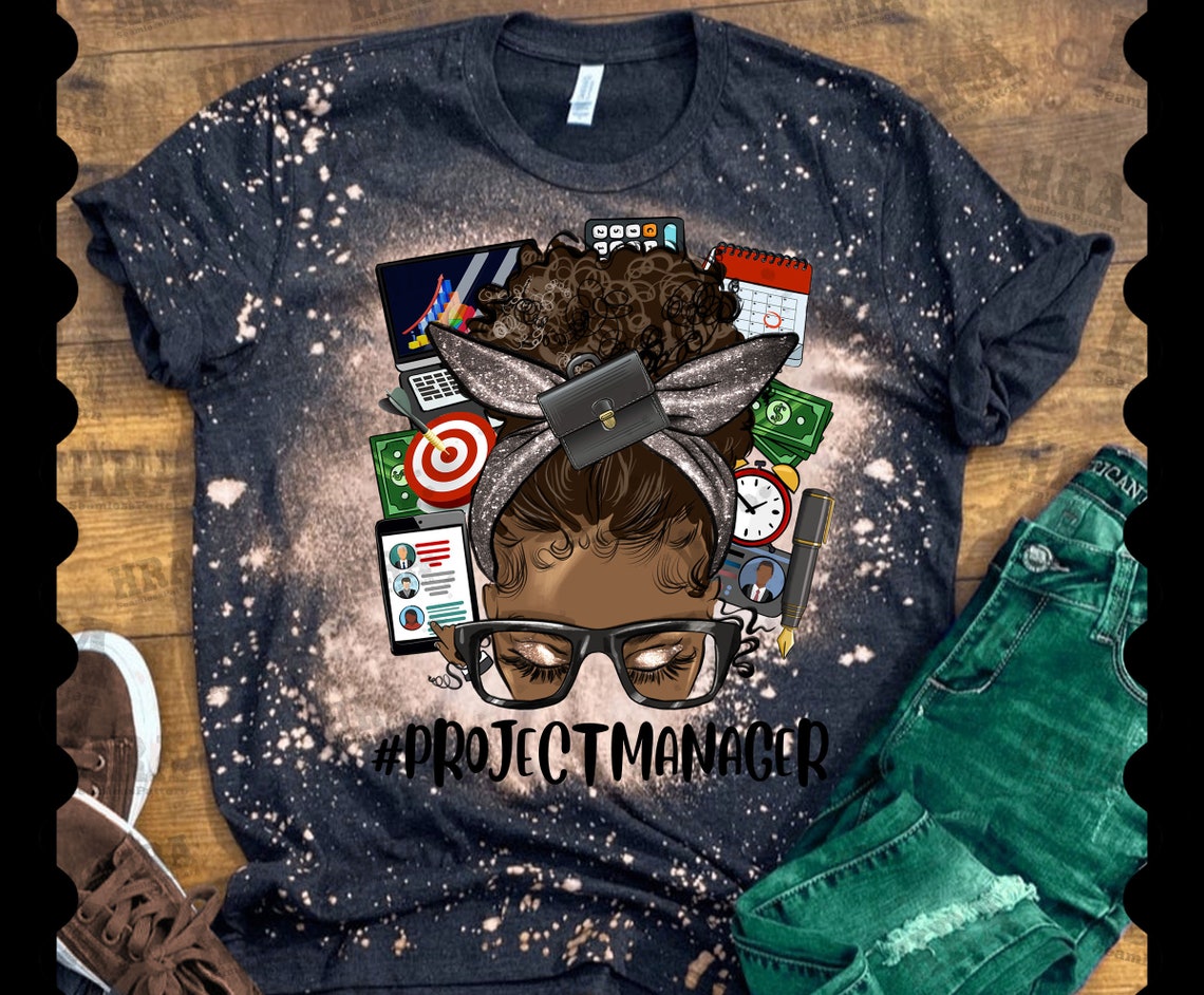 Afro Messy Bun Project Manager Png Sublimation Design Messy - Etsy