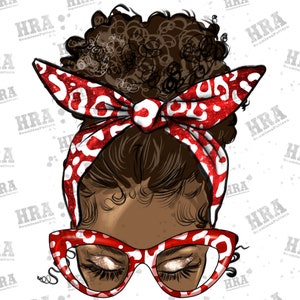 Sorority colors red and white afro messy bun png,black woman sorority png, afro messy bun png,sorority colors png,sublimate designs download