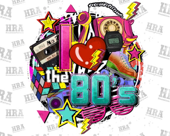 I Love The 80's Png Sublimation Design, Retro Png, Love 80's Png, 80's  Party Png, Retro 80's Png, Vintage 1980's Png, Digital Download
