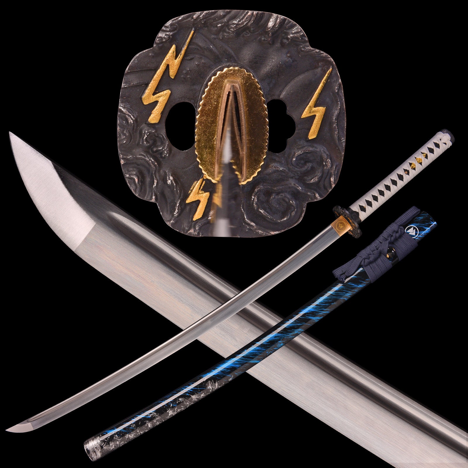 Fantasma de Tsushima, Katana y Tanto, espada samurái japonesa, Katana real  afilada, espada hecha a mano, espiga completa, acero de alto manganeso -   México