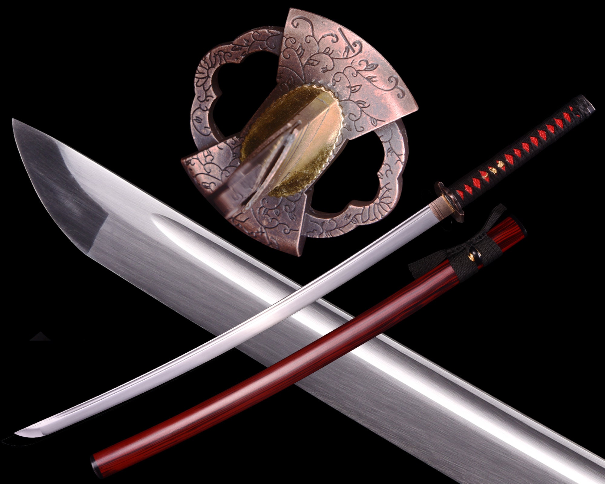 EGKH-22 Inches Leaf Spring Ninja Sword/heavy Duty Katana Knife Very  Sharp-fighting Warrior War Lord Katana Sword Battle Ready Full Tang 