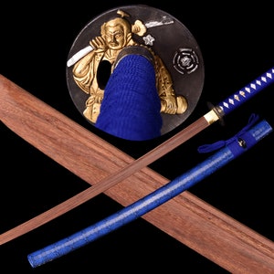 Miyamoto Musashi Katana, Katana en bois, épée de samouraï japonais