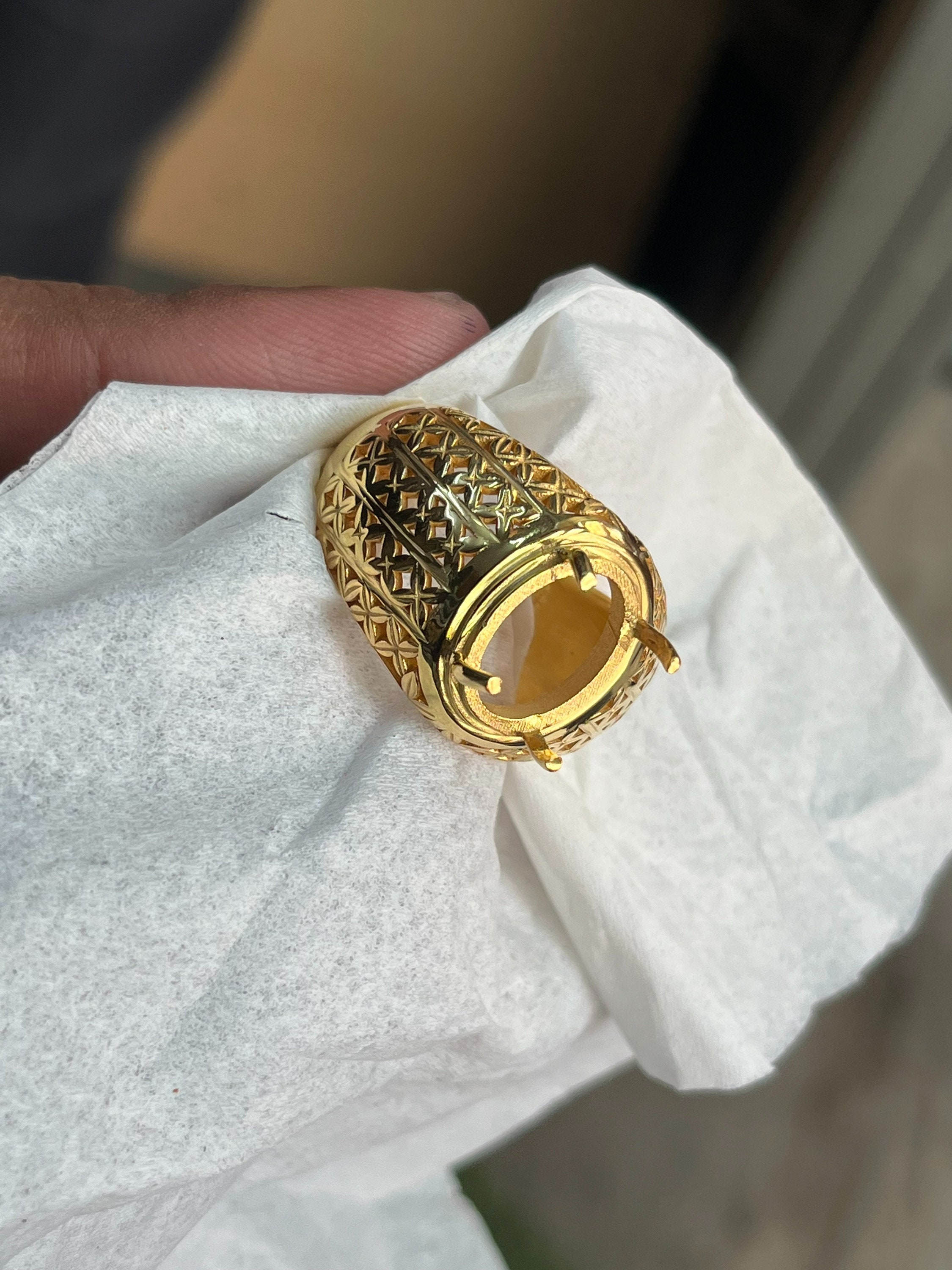 Gold Plated Ring India Temple Ring Antique India Jewelry Ring India Gold  Jewelry Temple Jewelry South India Gold Jewellery Big Ring Women 