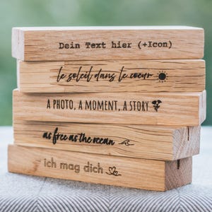 Kaarthouder hout | Eik | gepersonaliseerd volgens uw wensen