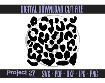 Leopard Print Design Digital Download Cut File - svg png dxf jpg jpeg pdf - for cricut / silhouette cameo