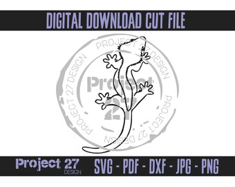 Crested Gecko with Tail Digital Download Cut File - svg png dxf jpg jpeg pdf - for cricut / silhouette cameo