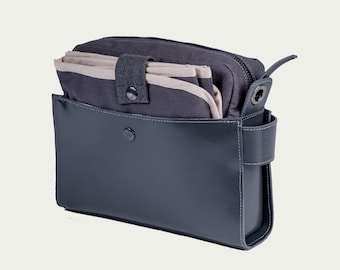 Multipurpose leather crossbody bag for stroller : Practical and elegant design