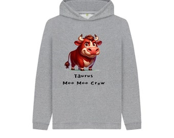 Children's Hoodie -Moo Moo Crew - Taurus the Bull